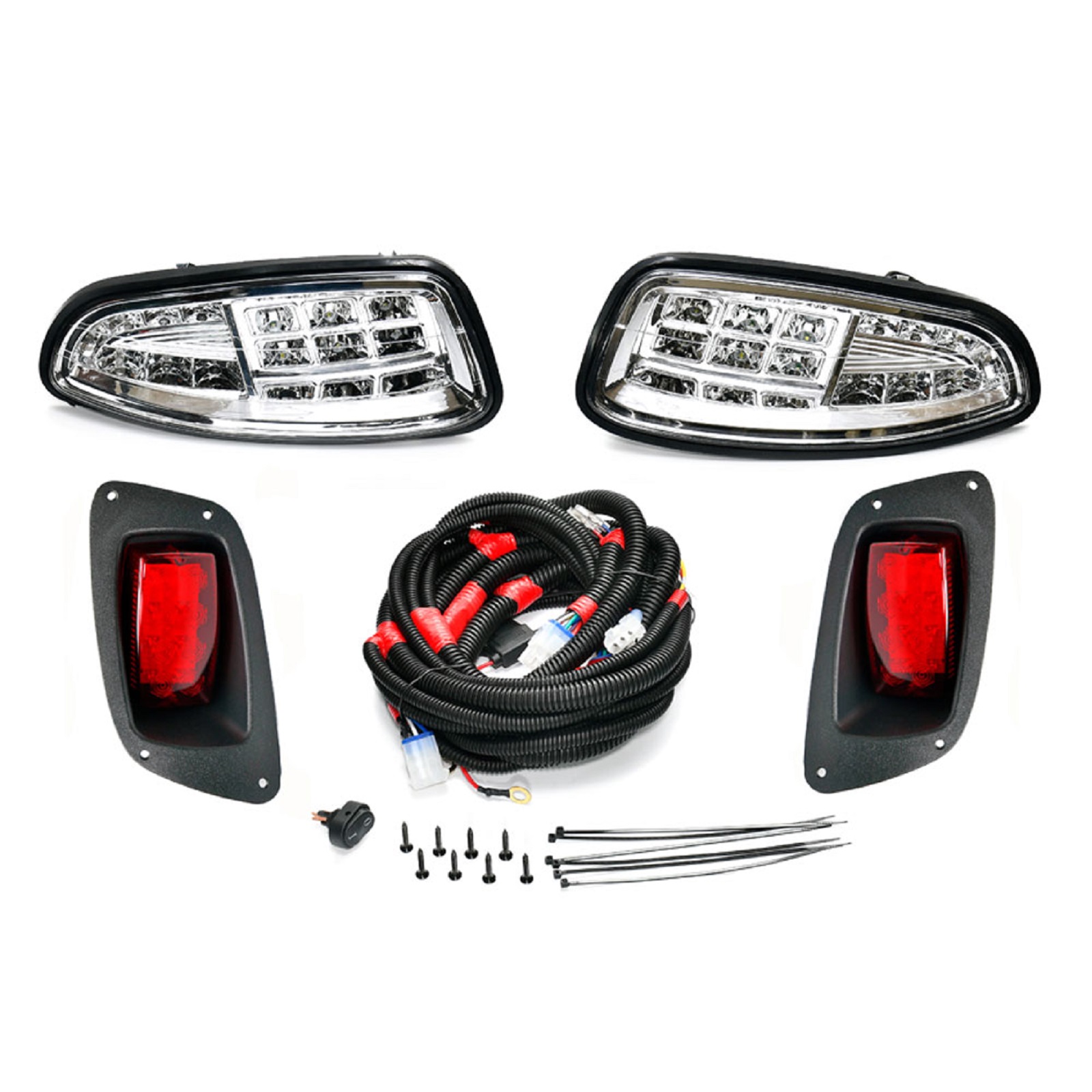 GTW LED Headlight Tail Light Kit EZGO RXV 2016 Up Golf Cart 02 119